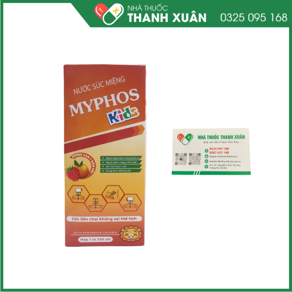 MYPHOS Kids hỗ trợ điều trị và phòng ngừa các rối loạn do vi khuẩn hoặc nấm ở khoang miệng họng.